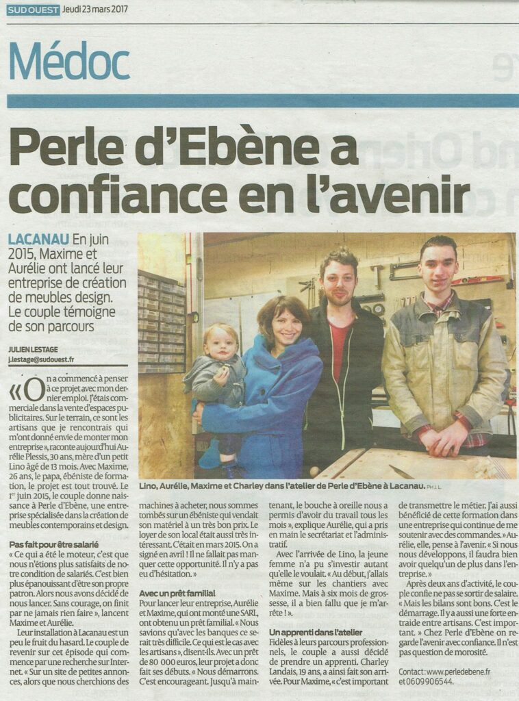 Article Sud Ouest 23 mars 2017