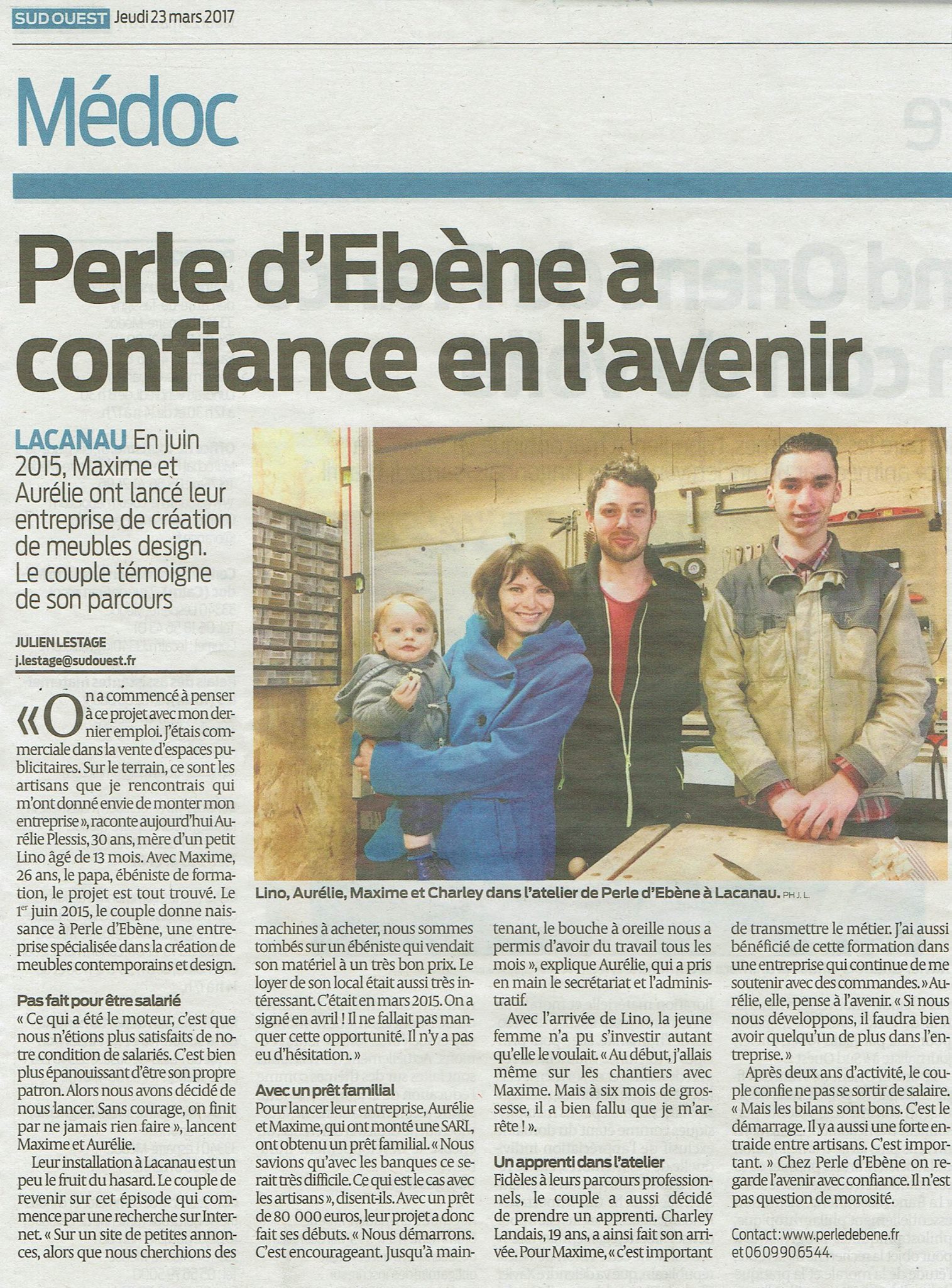 Article Sud Ouest 23 mars 2017