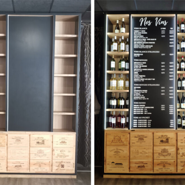 Armoire à vin en stratifié chêne lancelot