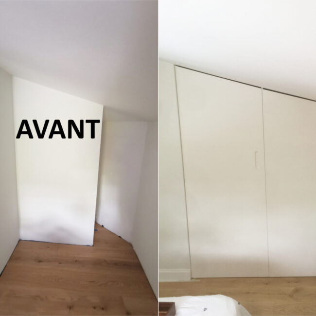 Placard mélaminé chant pvc porte battante medium laqué blanc