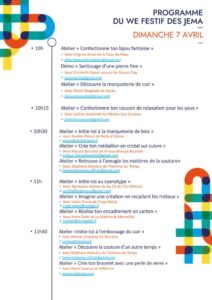 JEMA programme Journées Européennes des Métiers d'Art 2024 à Saint Médard en Jalles