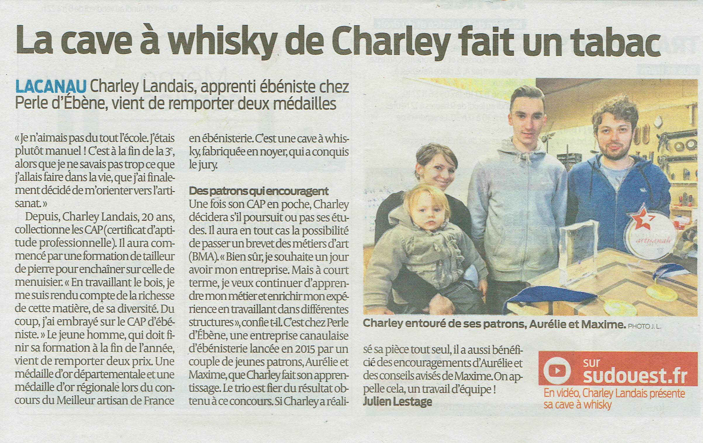 article Sud Ouest Cave à Whisky 23 03 2017