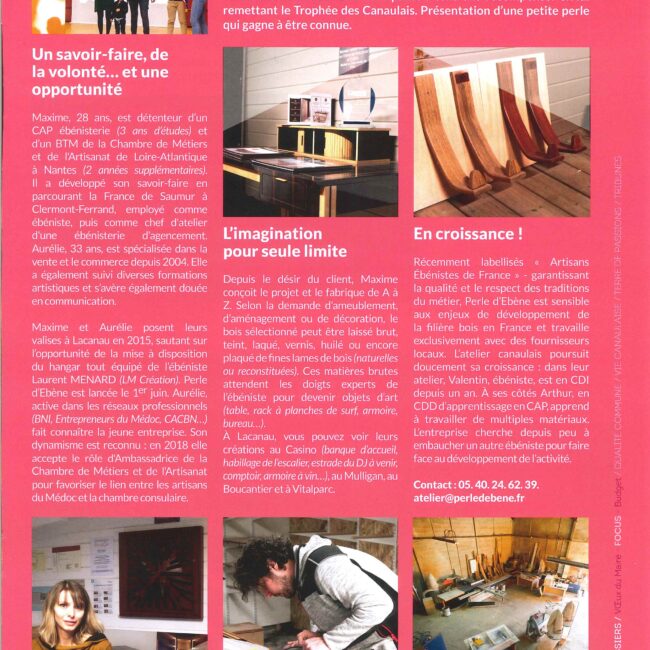 Article trophée Lacanau Magazine de Lacanau Hiver 2020
