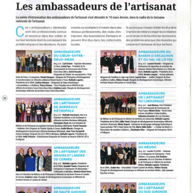 Le Monde des Artisans Mars avril 2018